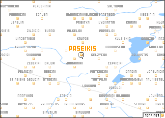 map of Pašeikis