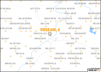 map of Pasewalk