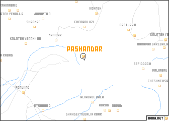 map of Pash Andar