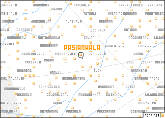 map of Pasiānwāla