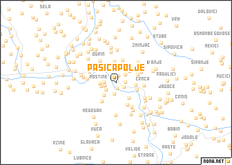 map of Pašića Polje