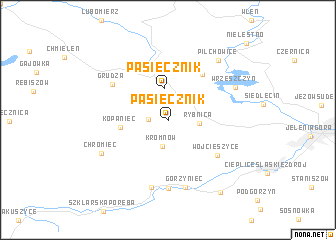 map of Pasiecznik