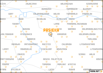 map of Pasieka