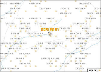 map of Pasierby