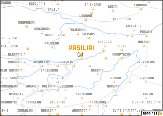 map of Pašiliai