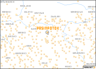 map of Pašin Potok