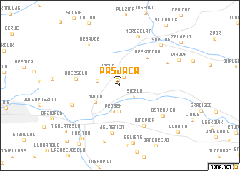 map of Pasjača