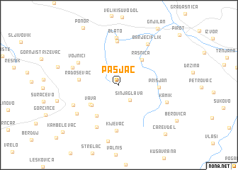 map of Pasjač