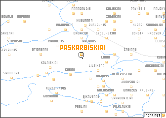 map of Paskarbiškiai