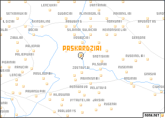 map of Paskardžiai