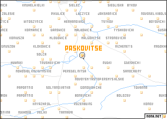 map of Pasʼkovitse