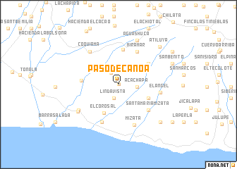 map of Paso de Canoa