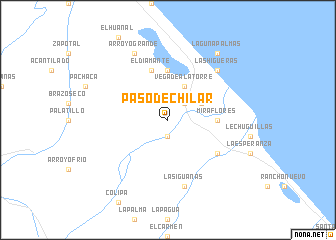 map of Paso de Chilar