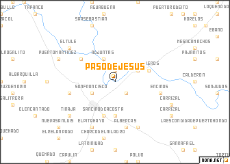 map of Paso de Jesús