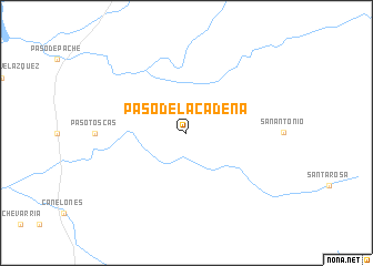 map of Paso de la Cadena