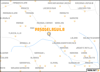 Paso del Aguila (Mexico) map 