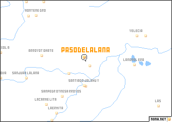 map of Paso de la Lana