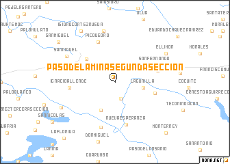 map of Paso de la Mina Segunda Sección