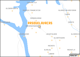 map of Paso de la Vacas