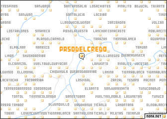 map of Paso del Credo