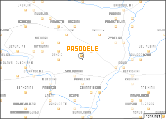 map of Pasodėlė