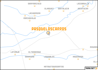 map of Paso de los Carros