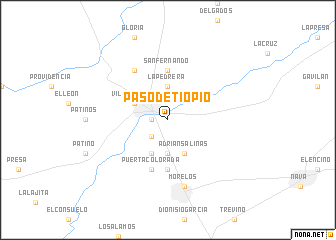 map of Paso de Tío Pío