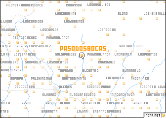 map of Paso Dos Bocas