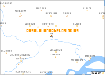 map of Paso La Manga de Los Indios
