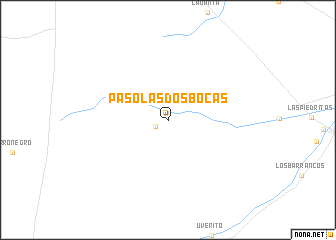 map of Paso Las Dos Bocas