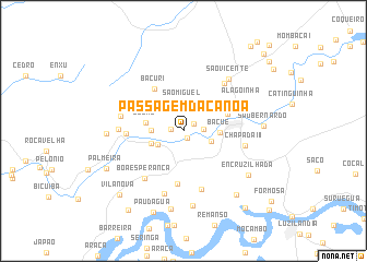 map of Passagem da Canoa