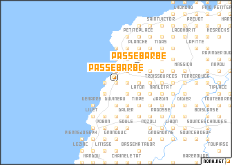 map of Passe Barbe