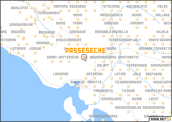 map of Passe Sèche