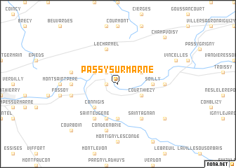 map of Passy-sur-Marne