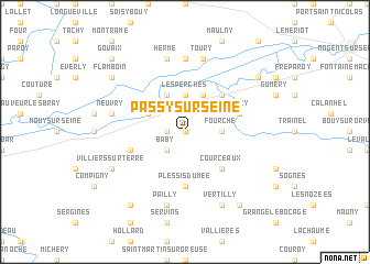 map of Passy-sur-Seine