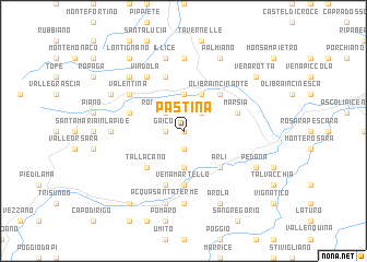 map of Pastina