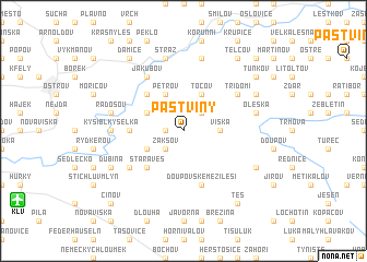 map of Pastviny