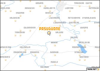 map of Pasuduonė