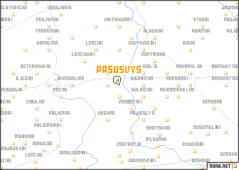 map of Pašušvys