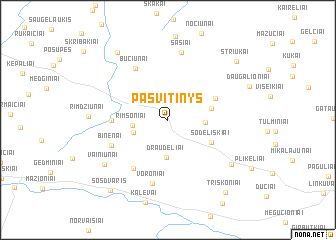 map of Pašvitinys