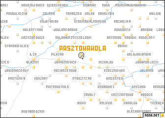 map of Pasztowa Wola