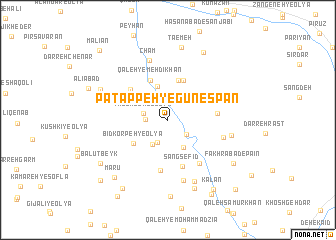 map of Pā Tappeh-ye Gūnespān