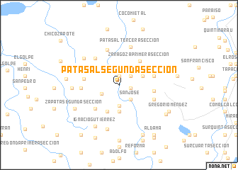 map of Patasal Segunda Sección