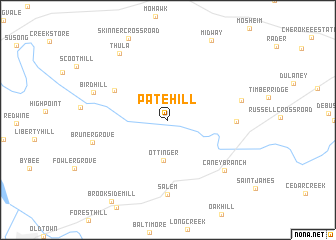 map of Pate Hill