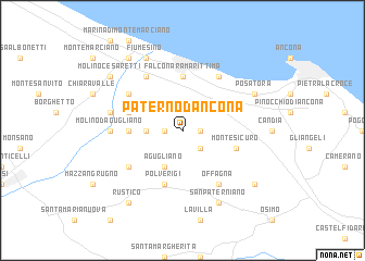 map of Paterno dʼ Ancona