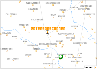 map of Patersons Corner