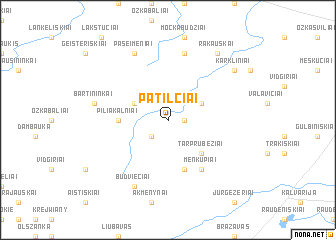 map of Patilčiai