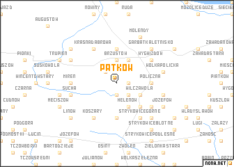 map of Patków