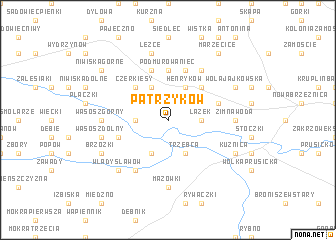 map of Patrzyków