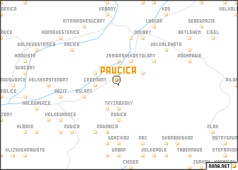map of Paučica
